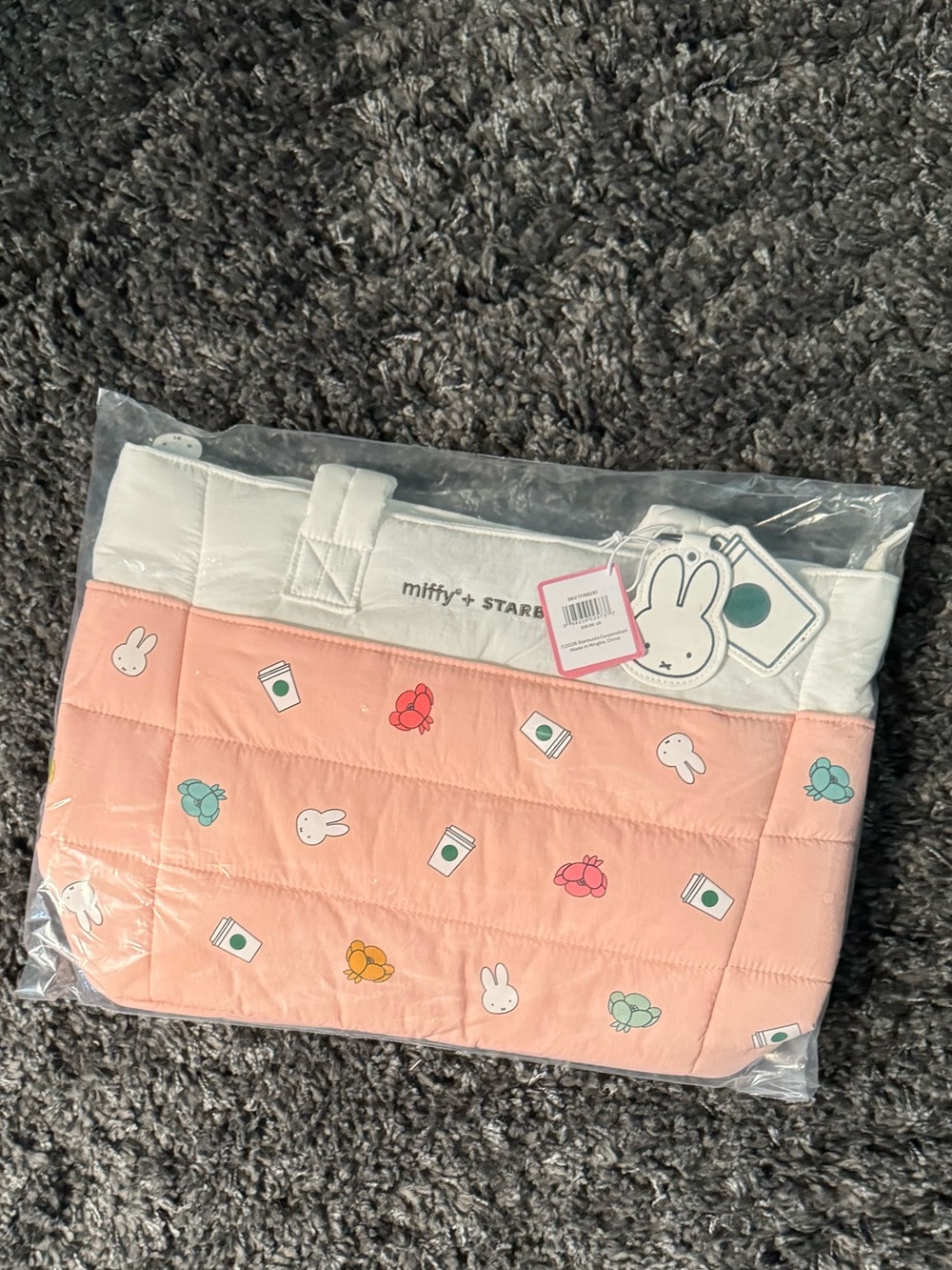 Miffy x Starbucks Pink Quilted Tote Bag